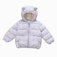 thumbnail image 1 of newwalpole Toddler Baby Boys Girls Winter Coats Jacket Warm Clothes for Kid Thick Ears Hoodie Velvet Snowsuit(Purple,18-24 Months), 1 of 9