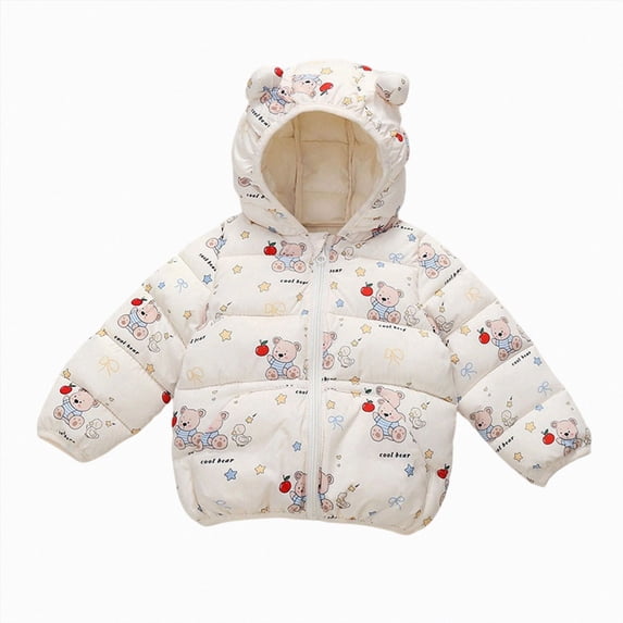 newwalpole Toddler Baby Boys Girls Winter Coats Jacket Warm Clothes for Kid Thick Ears Hoodie Velvet Snowsuit(Red,18-24 Months)