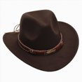 thumbnail image 1 of newwalpole Toddler Baby Cowboy Hat, Boys Girls Cowgirl Hat with Leather Hatband, Wide Brim Infant Kids Western Cowboy Hat(Coffee,3-8 Years), 1 of 4