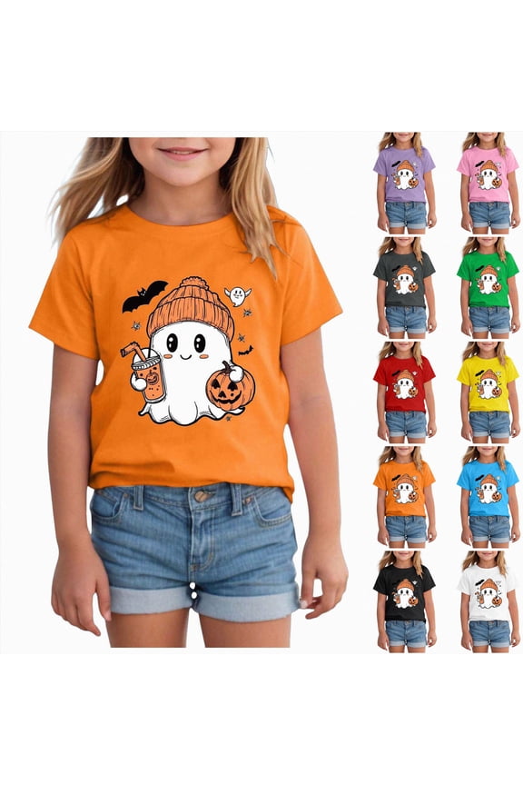 Toddler Baby Girls Halloween Shirt Ghoul Power Skull Tshirt Cute Skeleton Hand Tee Tops Spooky Season Fall Clothes (Purple, 3-4 Years)