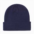 thumbnail image 1 of newwalpole Toddler Beanie Kids Warm Knit Beanie Hat Baby Boys Girls Knit Caps Classic Autumn Winter Hats(Navy,4-6 Years), 1 of 9