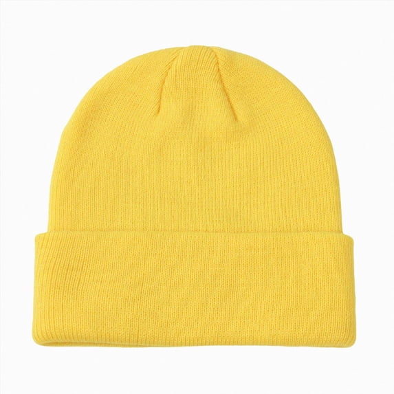 newwalpole Toddler Beanie Kids Warm Knit Beanie Hat Baby Boys Girls Knit Caps Classic Autumn Winter Hats(Yellow,4-6 Years)