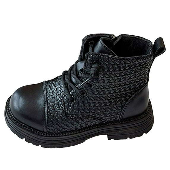 newwalpole Toddler Boys Girls Boots Kids Work Boots Winter Snow Boots Lace Up Hiking Outdoor Boots (Toddler/little Kid) Black for Size 12.5