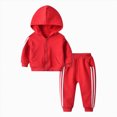thumbnail image 1 of newwalpole Toddler Boys Girls Clothing Set Zip Cotton Sweatsuits Kids Sports Clothes Outfit Athletic Jacket Outerwear 6M-5Y(Red, 6-12 Months), 1 of 8