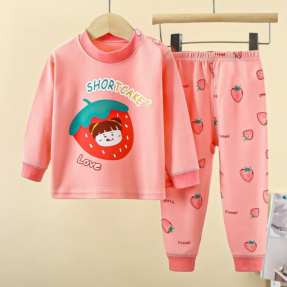 newwalpole Toddler Girls Outfit Sets- Cute Casual Cotton Long Sleeve Tees and Pants Kids Fall Winter Clothes Light Pink for Size 12-18 Months