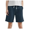 thumbnail image 1 of newwalpole Toddler Kids Solid Cotton Comfort Soft Baby Sport Jogger Shorts Boys Girls Casual Pants Navy for Size 18-24 Months, 1 of 4
