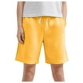 thumbnail image 1 of newwalpole Toddler Kids Solid Cotton Comfort Soft Baby Sport Jogger Shorts Boys Girls Casual Pants Yellow for Size 8-9 Years, 1 of 4