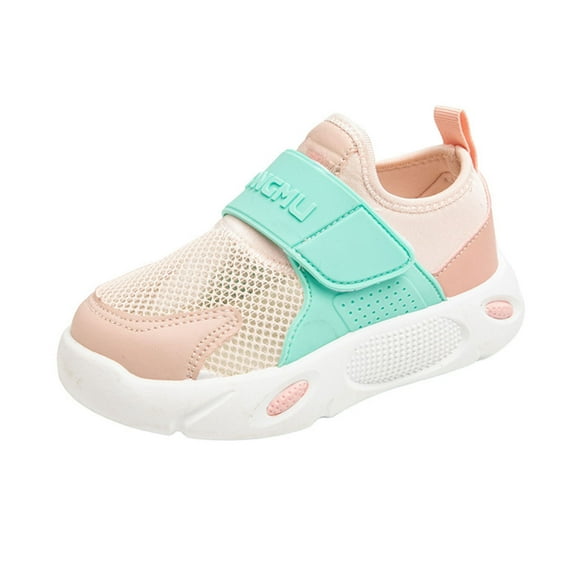 newwalpole Toddler Shoes Boys Girls Sneakers Comfy Barefoot Shoes Kids Adjustable Hook and Loop Walking Shoe Wide Toe Box Breathable Shoe Pink for Size 12.5