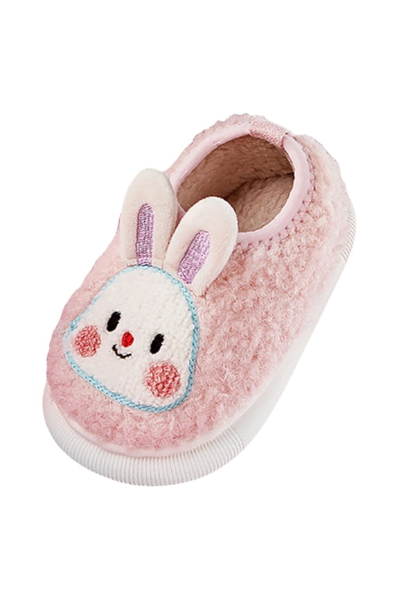 Toddler Slippers Boys Girls House Shoes Slip on Baby Sock Shoes Lightweight Outdoor Walking Shoes Pink for Size 13
