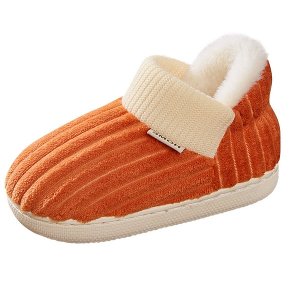 newwalpole Toddler Snow Boots Boys Girls Winter Cold Weather Waterproof Non Slip Warm Shoes for Little Kids Orange for Size 13