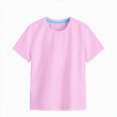 thumbnail image 1 of newwalpole Toddler T Shirts Cotton Summer Tshirts Boys Girls Basic Tee Undershirts Short Sleeve Clothes Crew Neck Shirts(Pink,5-6 Years), 1 of 4