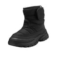 thumbnail image 1 of newwalpole Toddler boots Kids Snow Boots Girl's Warm Winter Boots Waterproof Boot PU Leather Non-slip Dark Blue for Size 1, 1 of 5
