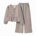 thumbnail image 1 of newwalpole Tween Girls Long Sleeve Fashion Top & Pant Outfit Set,Fall Winter Clothes, Kid Girl Trendy School Pullover Crop Tops & Trousers 2 Piece Cloths Sets(Coffee,8-9 Years), 1 of 8