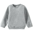 thumbnail image 1 of newwalpole Unisex Toddler Boys Girls Cotton Thin Sweatshirt Kids Crewneck Long Sleeve Casual Tops School Uniform Gray for Size 2-3 Years, 1 of 7