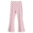 thumbnail image 1 of newwalpole Youth Girls Stylish Bell Bottom Pants Polke Dot Slim Fit Elastic Waist Fold Over Joggers Kids Girls Soft Trendy Trousers Pink for Size 11-12 Years, 1 of 5