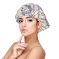 thumbnail image 1 of newyork Postmark Pattern Silk Bonnet for Sleeping Women Men, Adjustable Elastic Satin Bonnet Bonnet for Sleeping, Soft Cute Similar Silk Curly Hair Bonnet for Sleeping, 1 of 7