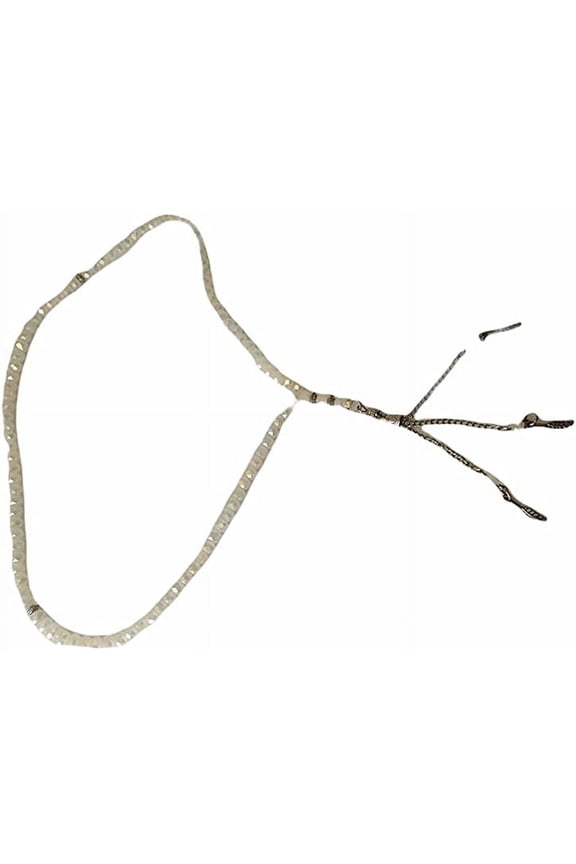 ney White Beads Prayer Necklace String Muslim Christian Faith New