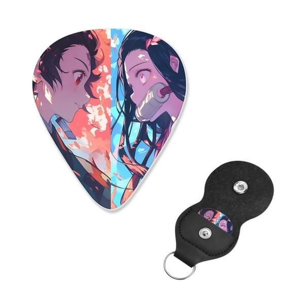 nezuko Guitar Picks - Guitar Accessories - Acoustic, Electric, Bass Guitar Picks - Natural Feel, Warm Tone - Assorted Styles, Medium 0.70mm, 6 Pack