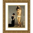 thumbnail image 1 of Ángel Zárraga 14x18 Gold Ornate Wood Frame and Double Matted Museum Art Print Titled - Votive Offering (Saint Sebastian) (1912), 1 of 4
