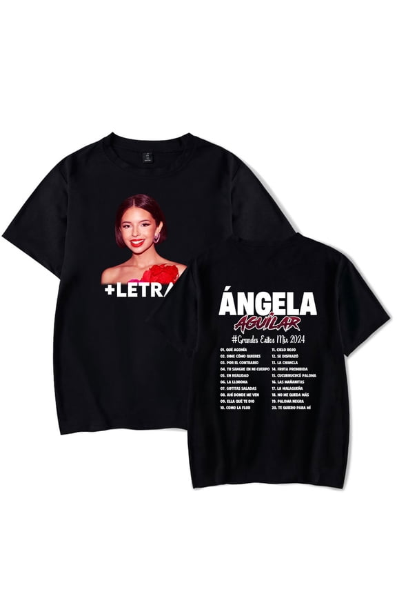 Ángela Aguilar Tour 2024 T-Shirt Merch For Women/Men Unisex Summer Short Sleeve Tshirt Tee Cosplay Streetwear