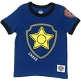 thumbnail image 1 of Nickelodeon Paw Patrol Ringer T- Shirt: Chase, Marshall, Rocky, Rubble, Zuma,Sky, Everest (Chase, 3T), 1 of 5
