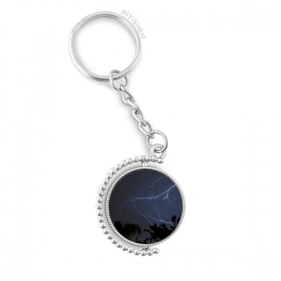 night dark ry science nature scenery rotatable keyholder disc accessories chain clip