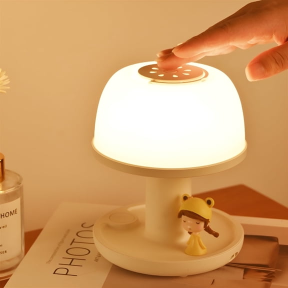 D.FAMILY Night Light with Red Sleep Aid, Dimmable Bedside Lamp for Nursery & Bedroom