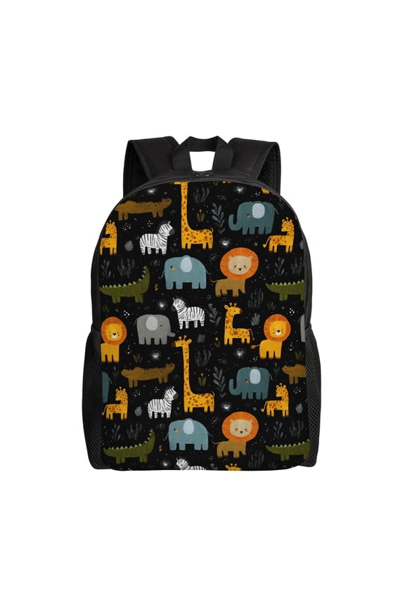 night safari Backpack with 15 Inch Laptop Compartment,Water-Resistant Daypack, Large Capacity Backpack with Adjustable Breathable Shoulder Straps for Daily Use Travel Gym
