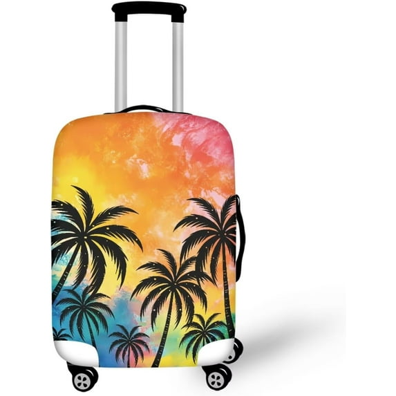 nihuui Beach Tropical Palm Tree Luggage Cover Washable Suitcase Cover Suitcase Protector Anti-scratch Suitcase cover Fits 18-32 Inch Luggage