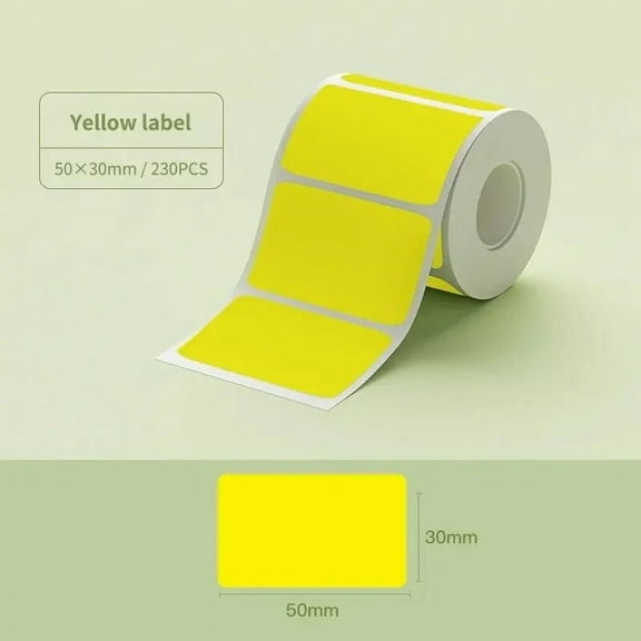 niimbot b21/b1/b3s thermal label sticker paper printable white 20-50mm width clothing tag commodity price food self-adhesive yellow 50x30