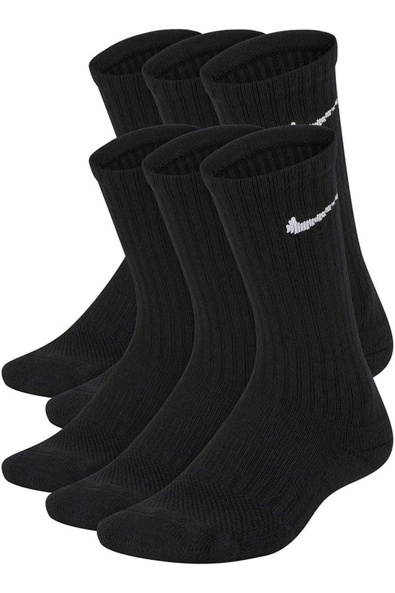 6 pack cushioned crew socks - boys' grade school
