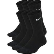 nike 6 pack cushioned crew socks - boys grade school