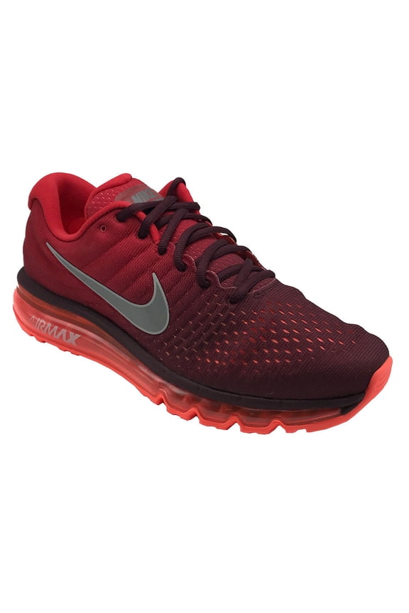 men's air max 2017 running sneakers (maroon/white/gym red nylon) size 10