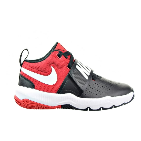 Nike TEAM HUSTLE D 8 PS Boys Black Red Basketball Sneaker Shoes
