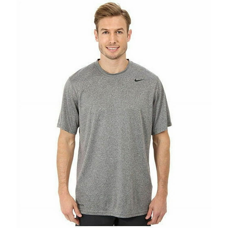 nike legend men's dri-fit training t-shirt tee gray size m