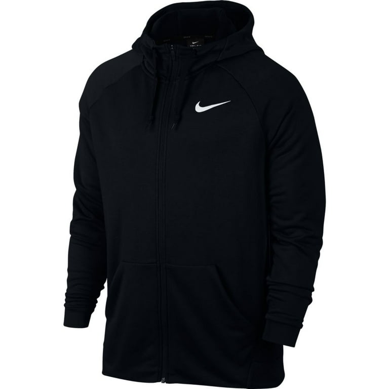 NIKE Men's Dry Training Hoodie Black/White Size Large