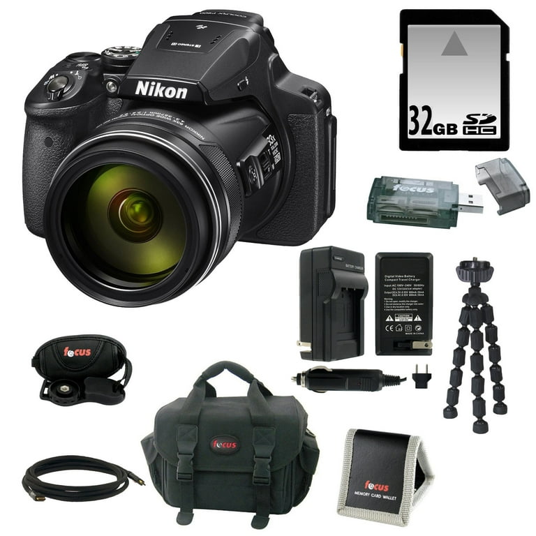 nikon coolpix p900 camera with 32gb accessory kit 
