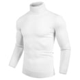thumbnail image 1 of nine bull Men's Turtleneck Sweater Slim Fit Lightweight Knitted Pullover Sweater Casual Long Sleeve Top, 1 of 6
