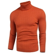 nine bull Mens Slim Fit Turtleneck Sweater Long Sleeve Basic Pullover Top Casual Knitted Sweater