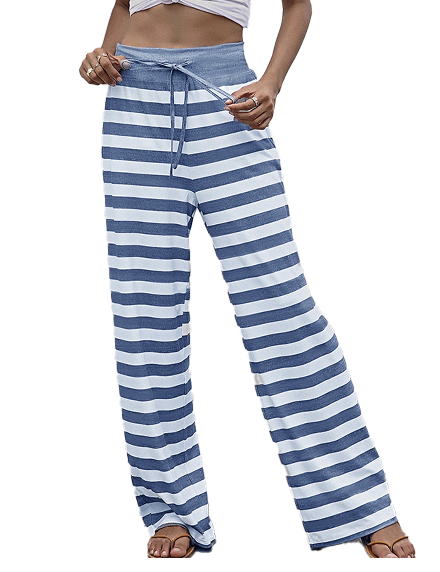 nine bull Woman's Pajamas Pants Wide Leg Lounge Palazzo Pants with