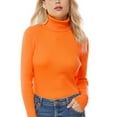 thumbnail image 1 of nine bull Womens Turtleneck Sweater Pullover Casual Long Sleeve Slim Fit Pullover Top Basic Knit Sweaters, 1 of 7