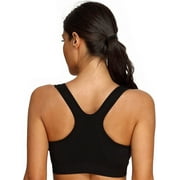 nine bull Zip Front Sports Bra for Women High Impact Support for Workout Fitness Running