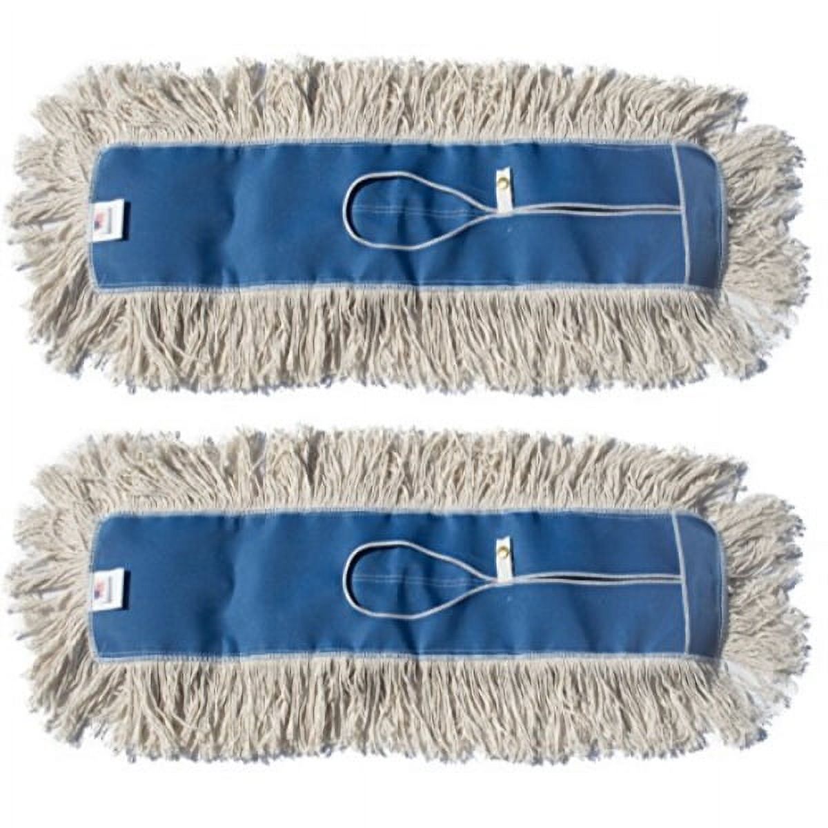 nine forty industrial | commercial usa cotton floor dust mop head refill | replacement (2 pack, 24" wide x 5") - image 1 of 8