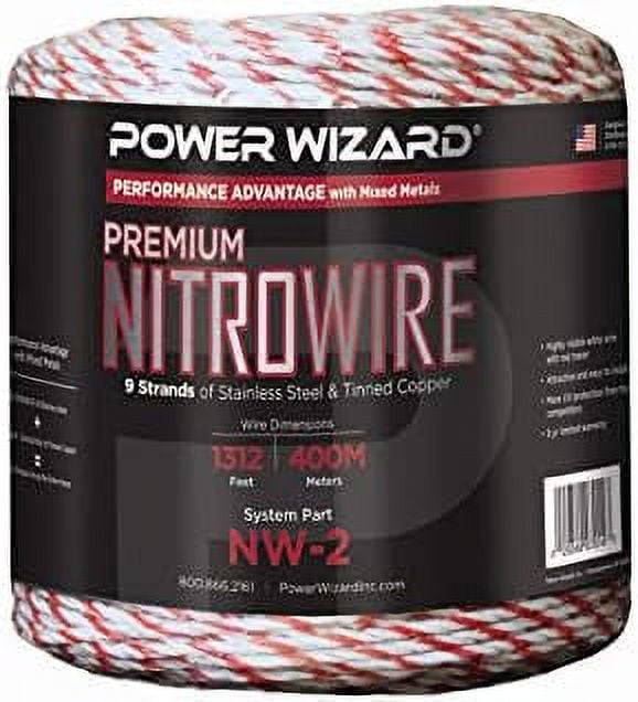 nitrobraid wire 1312 ft. electrical fence wire with 1/8 in. braided construction, white wire