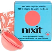 nixit Menstrual Disc | Ultra-Soft Medical-Grade Silicone | Reusable | Holds 2X Period Cup or 6 Tampons | 12-Hour Protection | Light & Heavy Flow | Menstrual Cup, Pad & Tampon Alternative