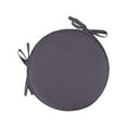 thumbnail image 1 of njshnmn 12"x12" Round Outdoor Chair Cushions, Gray, Polyester Fill Chair Pads with Ties, Set of 2, 1 of 6