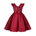 thumbnail image 1 of njshnmn Girls' Dress Communion Formal Birthday Princess Pageant Prom Gown Red, 9-10 Years, 1 of 5