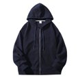 thumbnail image 1 of njshnmn Heavyweight Full Zip Hooded Sweatshirt with Thermal Lining Zipper Hoodies for Men Big and Tall, 1 of 4