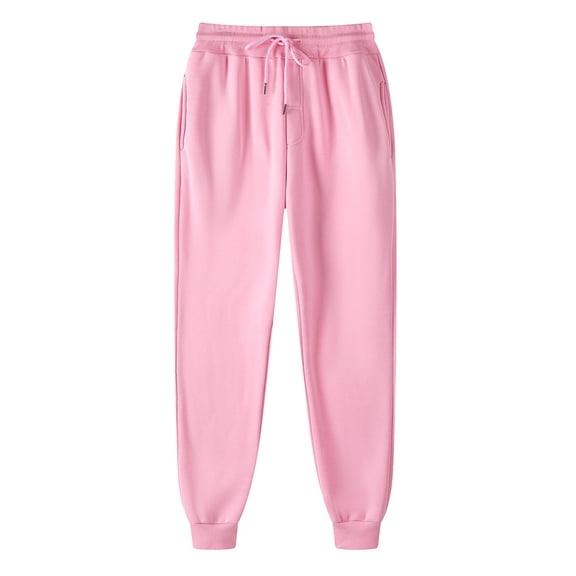 njshnmn Joggers for Women with Pockets Drawstring Waist Jogger Pant with Pockets, Pink, XXXL
