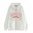 thumbnail image 1 of njshnmn Men Casual Drawstring Outwear Long Sleeve Zipper Sweatshirts Mens Hooded Neck Outdoor Hoodies, 1 of 3